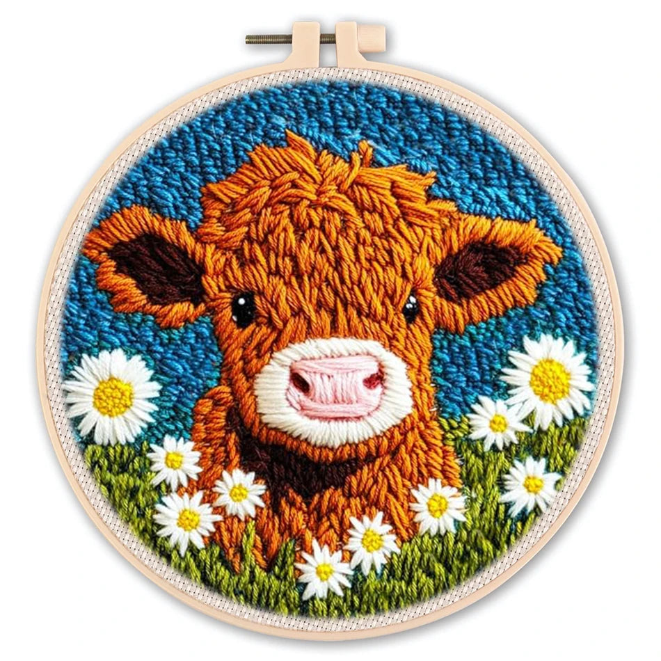 DIY Punch Needle Embroidery Starter Kit – Animal Pattern