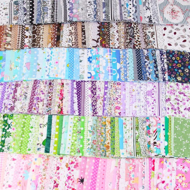 Assorted Floral Printed Cotton Fabric Squares