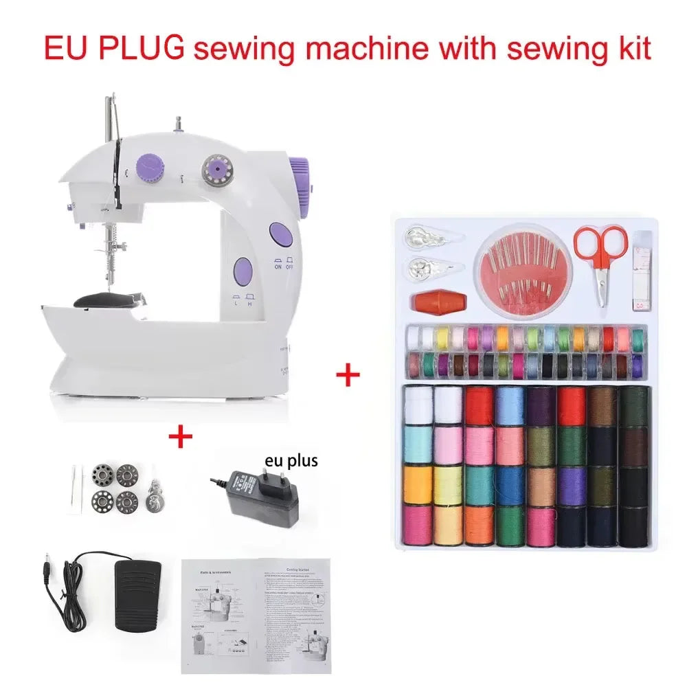 Household Mini Sewing Machine with Light & Accessories