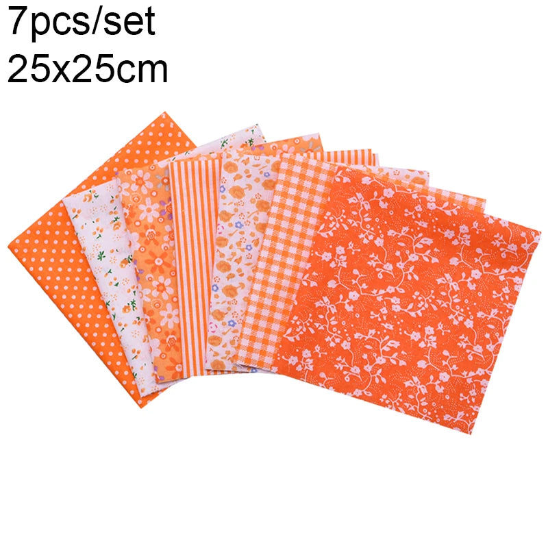 Assorted Floral Printed Cotton Fabric Squares