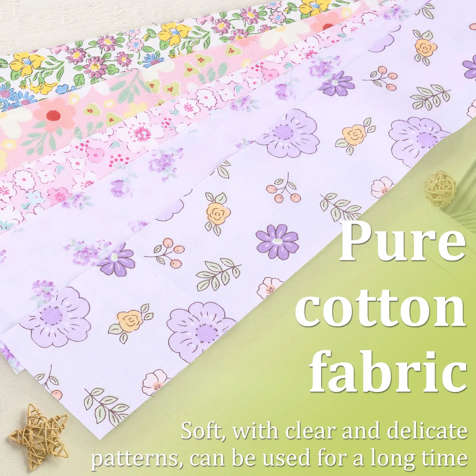 80Pcs Cotton Quilting Fabric 40 Types Floral Printed Sewing Fabric Colorful Pre Cut Strips DIY Handicrafts Patchwork Needlework