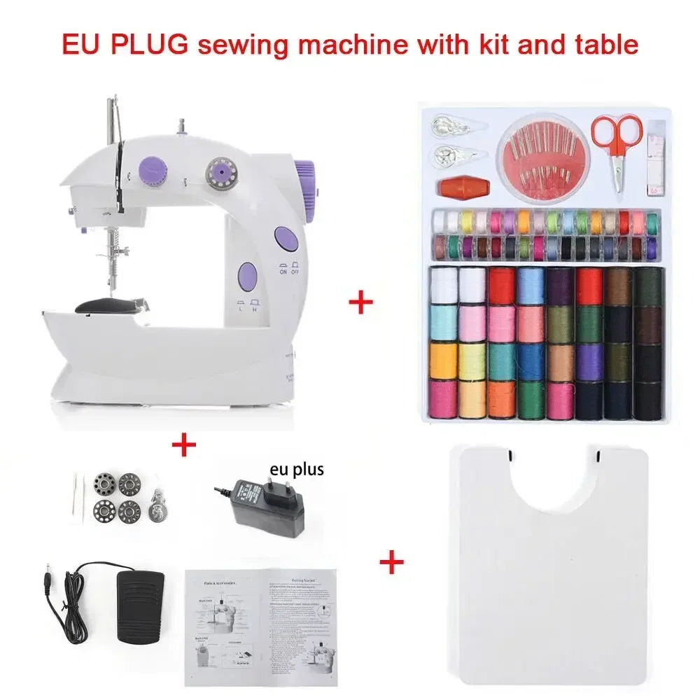 Household Mini Sewing Machine with Light & Accessories