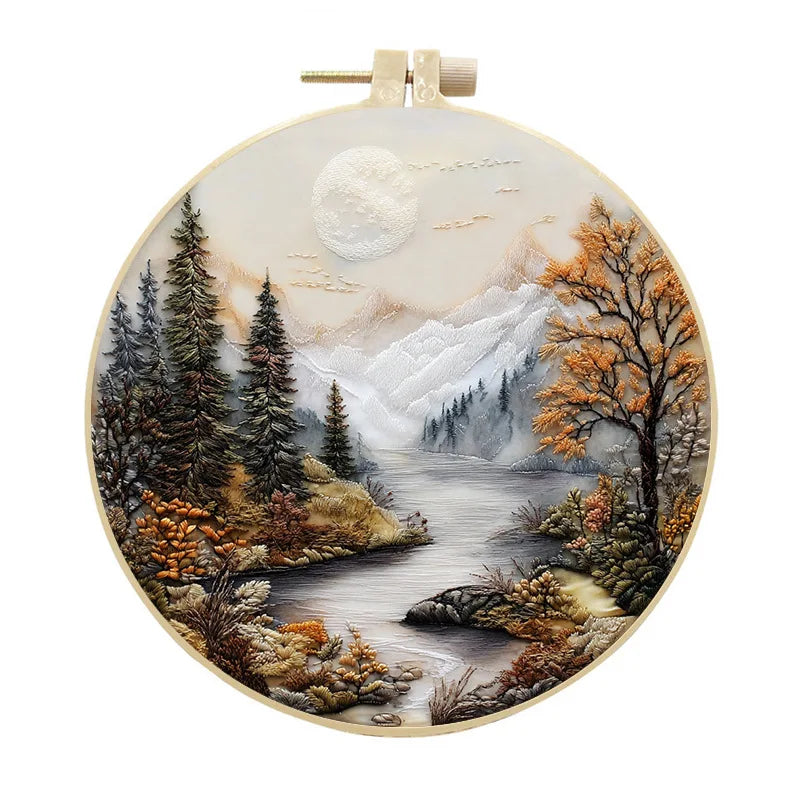 Nature Scenery Embroidery Kit for Beginners
