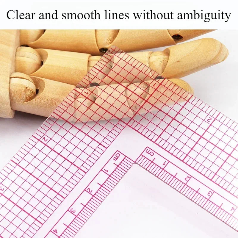 ‌L-Shaped Quilting Ruler - Right-Angle Sewing Tool for Fabric Cutting, Patchwork, Drawing & Craft (Multi-Purpose Technical Ruler