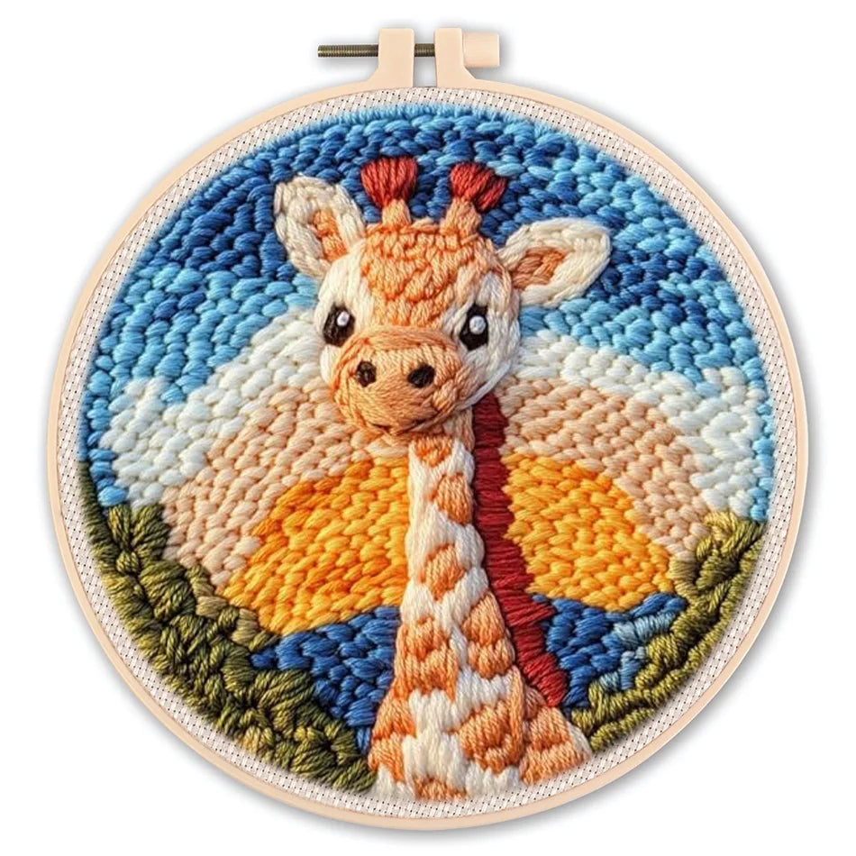 DIY Punch Needle Embroidery Starter Kit – Animal Pattern