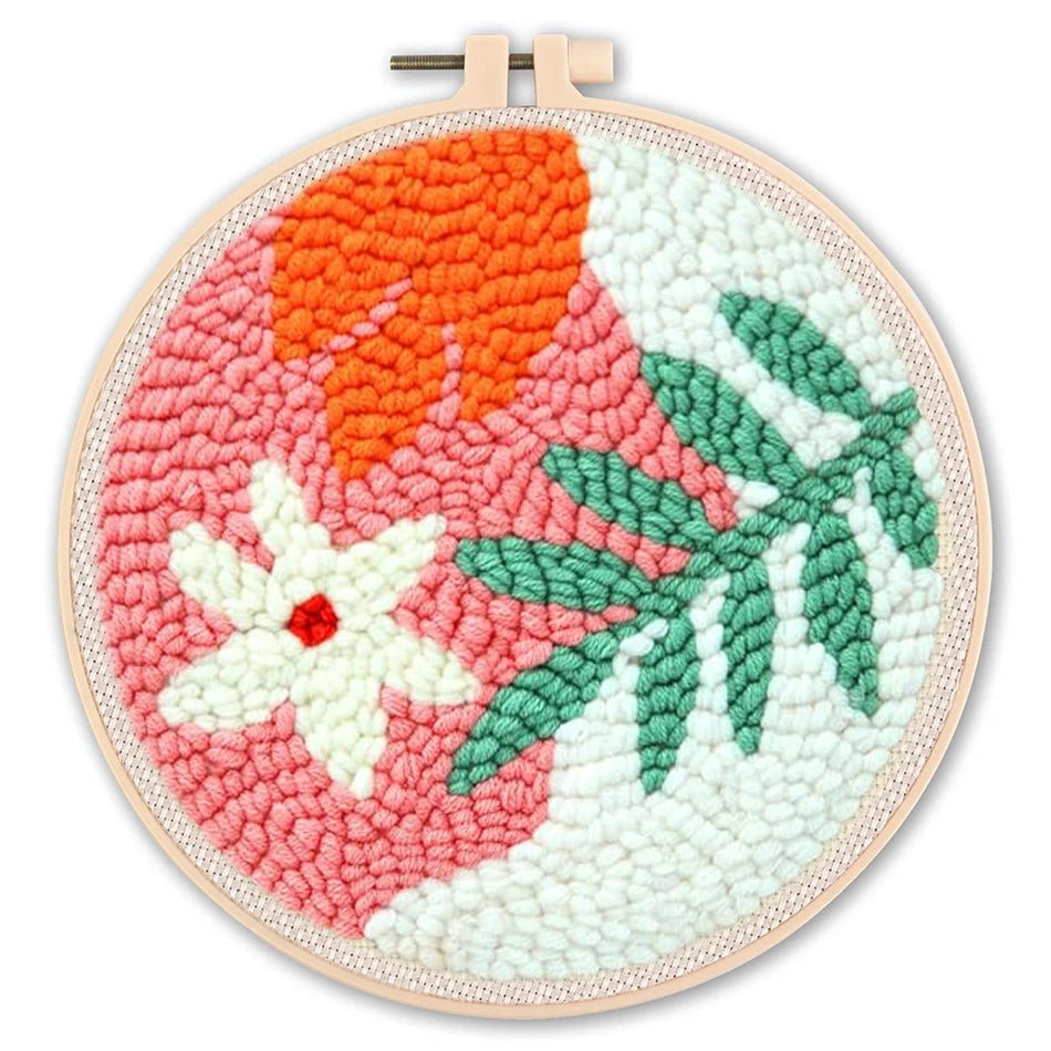 DIY Punch Needle Embroidery Kit – Floral Pattern