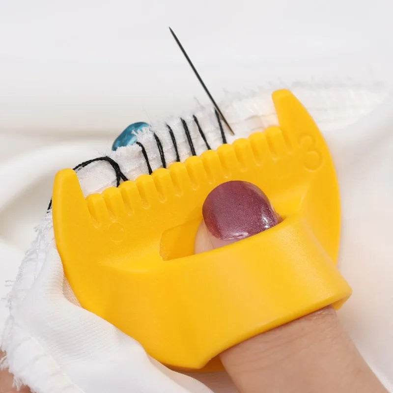 DIY Hand Sewing Edge Lockstitch Positioner with Fabric Thimble