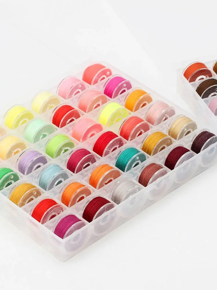 36 Colours High Quality Sewing Thread Boxed Bobbin Set – 36pcs