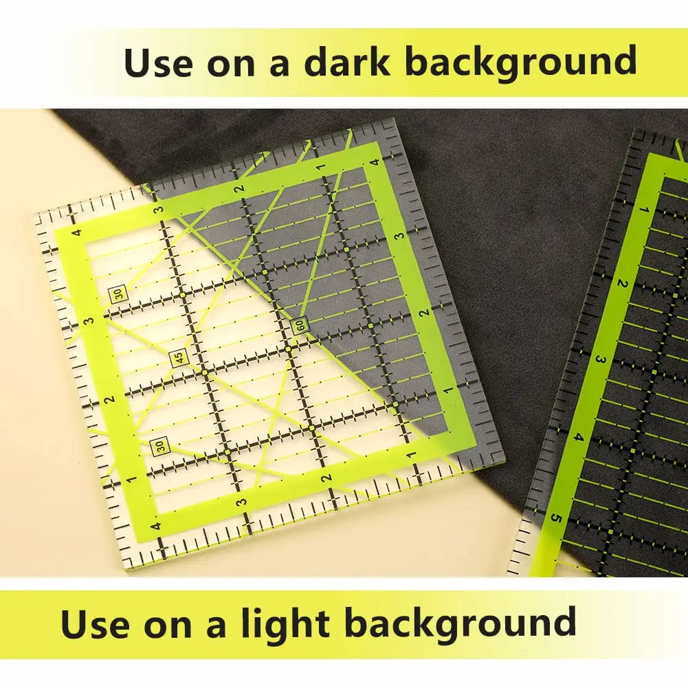 IMAZY Quilting Ruler Templates Fabric Cutting Ruler Acrylic Quilters Rulers Guides Clear Mark for Sewing Tool Accessories