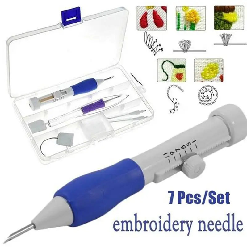 DIY Embroidery Punch Needle Kit Embroidery Pen Set Clothes Embroidery Knitting Sewing Needle Stitching Tool Set