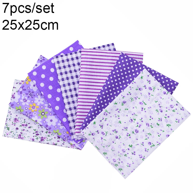 Assorted Floral Printed Cotton Fabric Squares