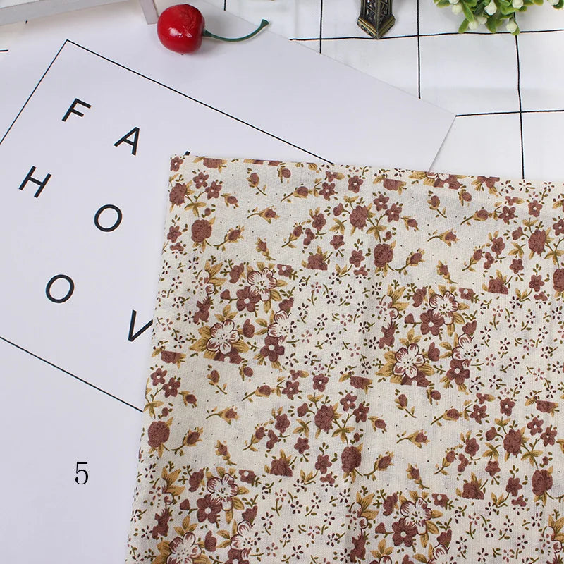 Printed Cotton Fabric for Sewing, Quilting Fabrics for Patchwork, Needlework, DIY Handmade Accessories, 25x25cm