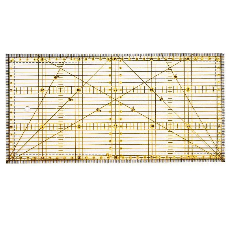 Quilting Ruler Fabric Cutting Ruler with Double Colored Grid Lines Sewing Ruler for Sewing Tailor Patchwork Craft Sewing Tools
