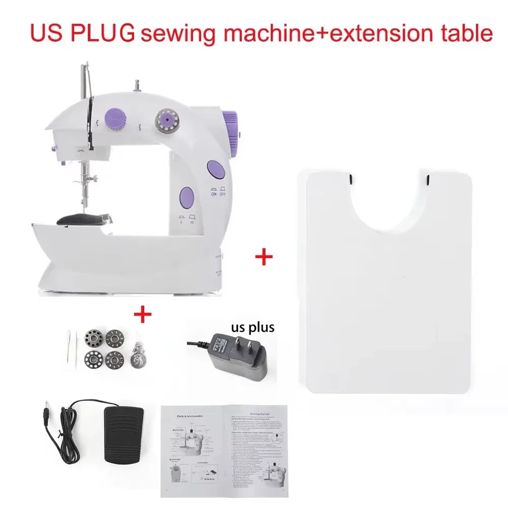 Household Mini Sewing Machine with Light & Accessories