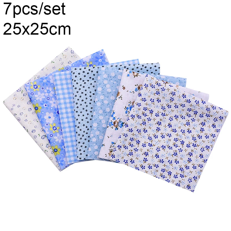 Assorted Floral Printed Cotton Fabric Squares