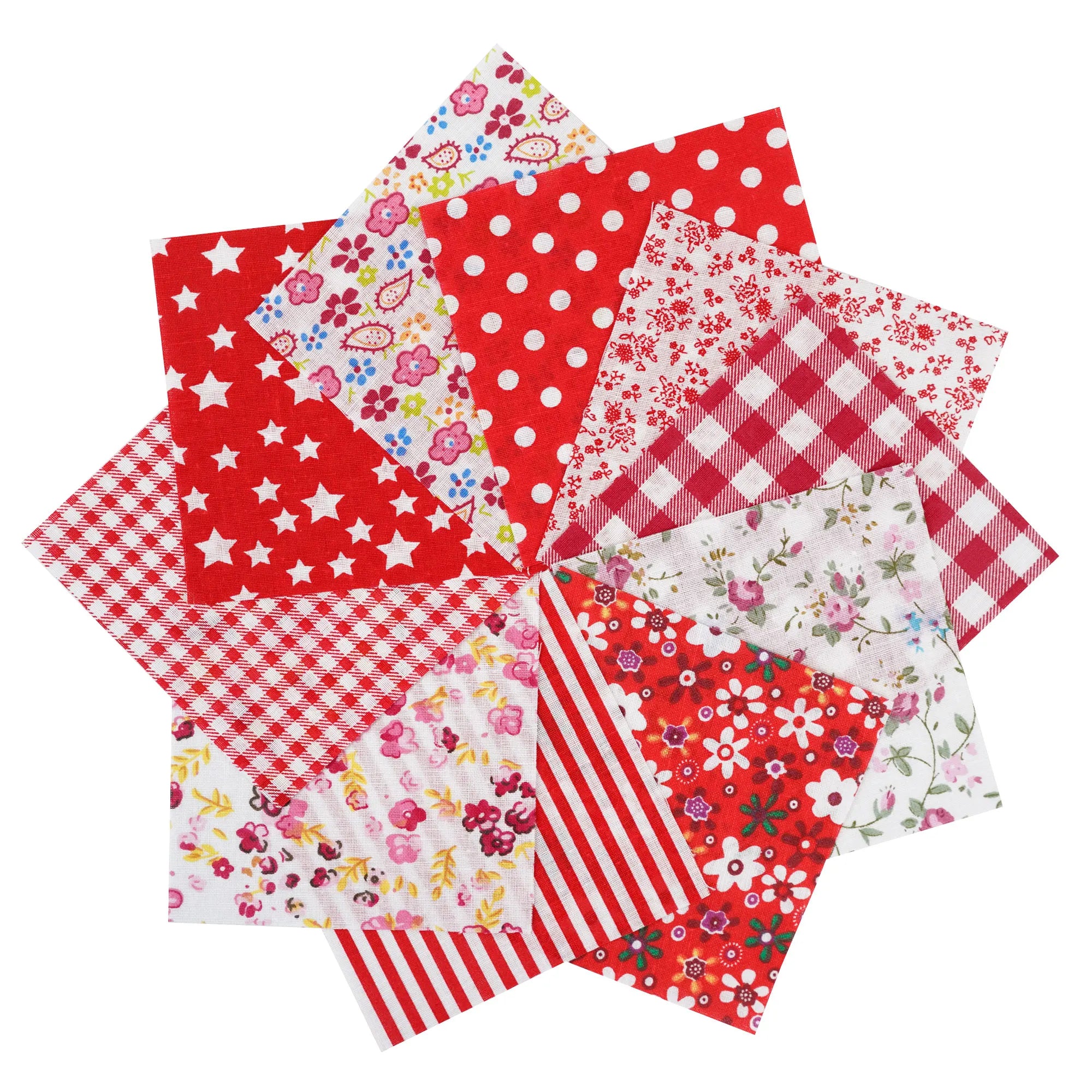 Assorted Cotton Fabric Squares – 100 Pieces