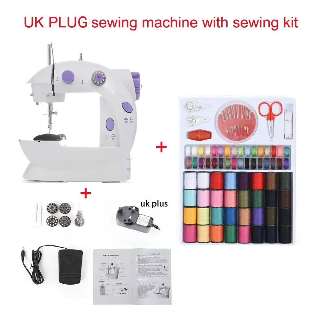 Household Mini Sewing Machine with Light & Accessories