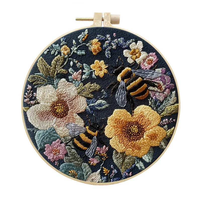 Bee Embroidery Kit for Adults