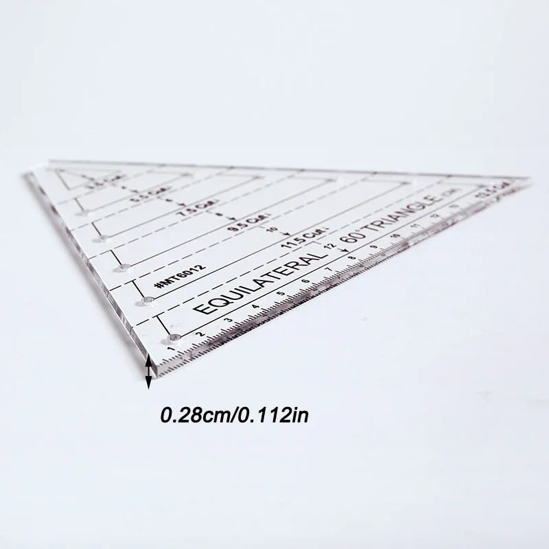 Quilting ruler Sewing template patchwork tool Fabric cutting ruler Hand sewing drawing tool