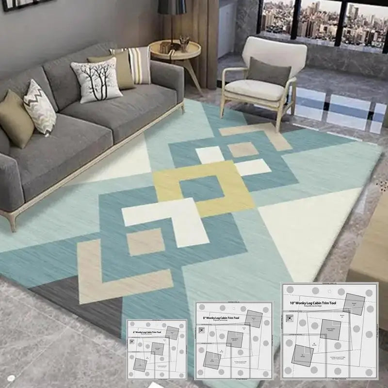 Quilting Template Clothing Patterning Ruler Log Cabin Trim Tool For Drawing Craft Sewing Projects And DIY Quilting Supplies