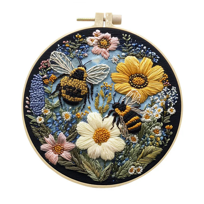 Bee Embroidery Kit for Adults