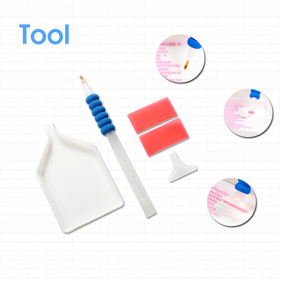 EverShine Moon Diamond Painting Seaside Craft Kit Mosaic Scenery Diamond Art Round Drill Embroidery Waterfall DIY Handmade Gift