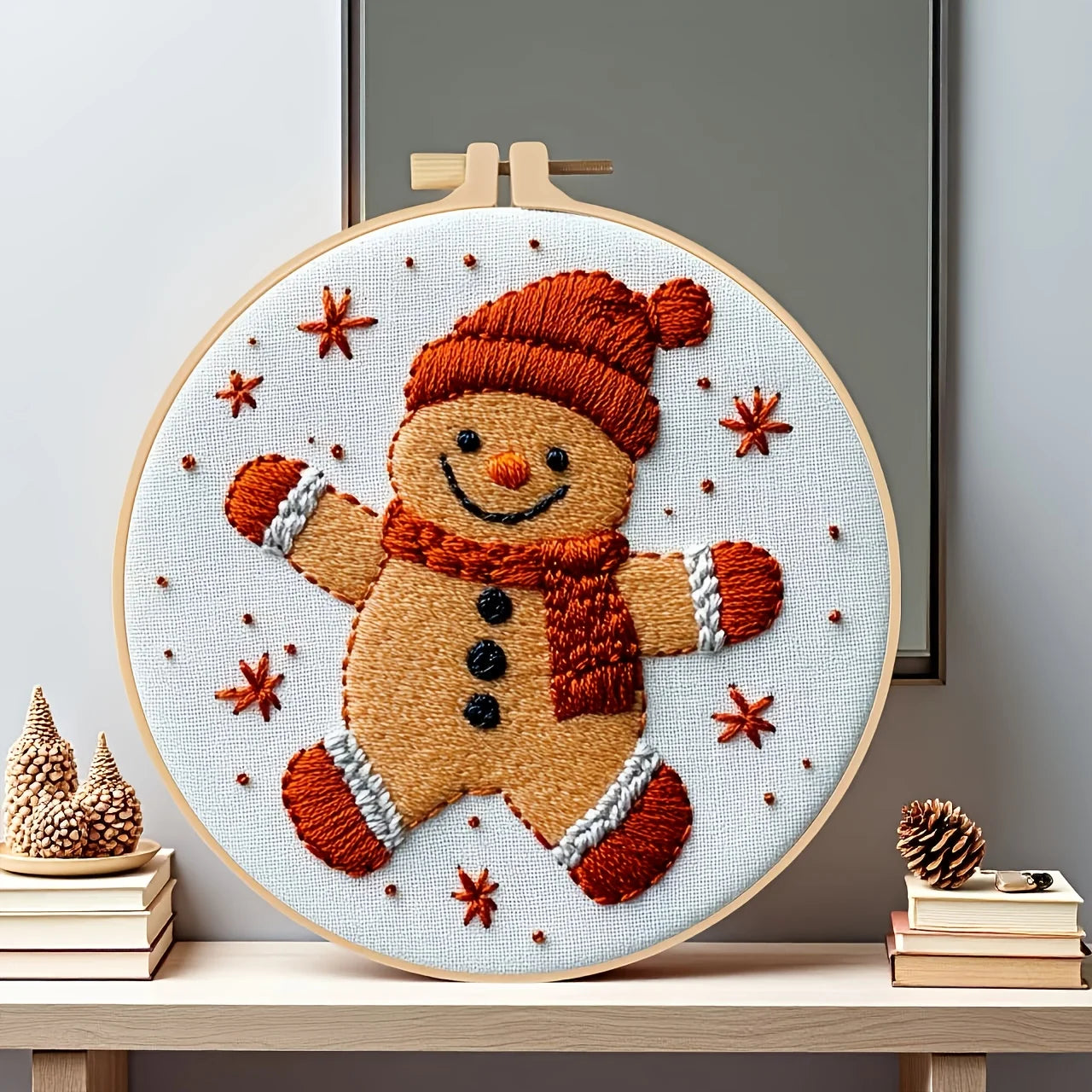 Christmas Gingerbread Man Embroidery Kit