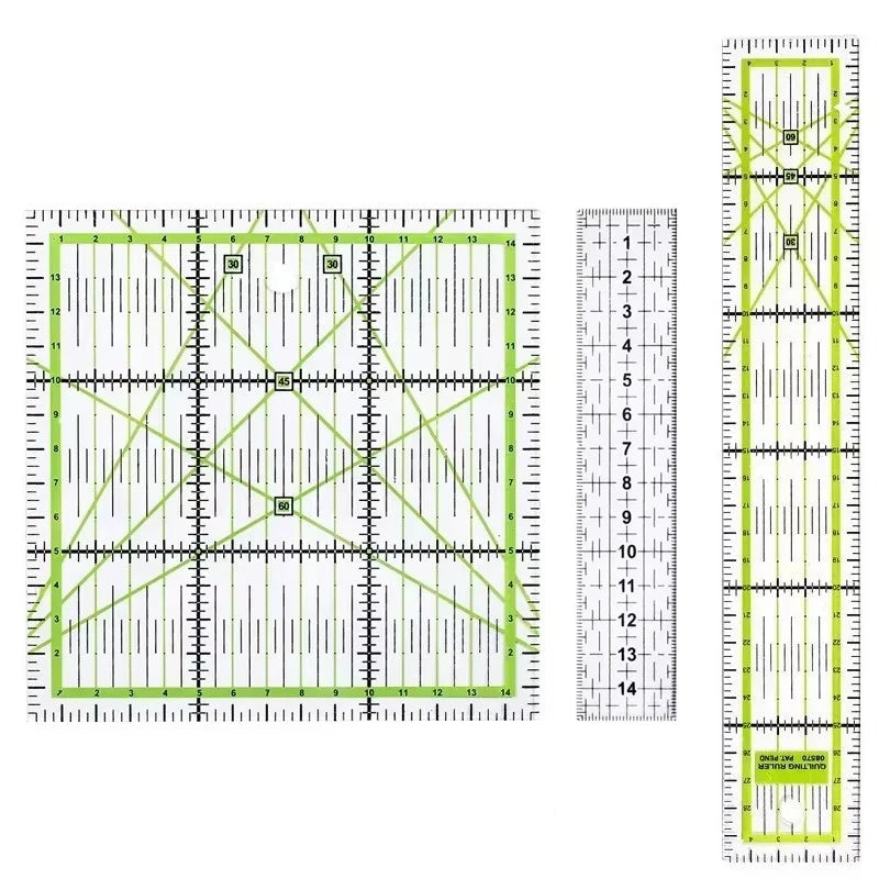 1/2pcs 15cm Quilting Patchwork Ruler Fabric Cloth Cutting Ruler Acrylic Sewing Rulers DIY Knitting Crafts Tailor Sewing Tools