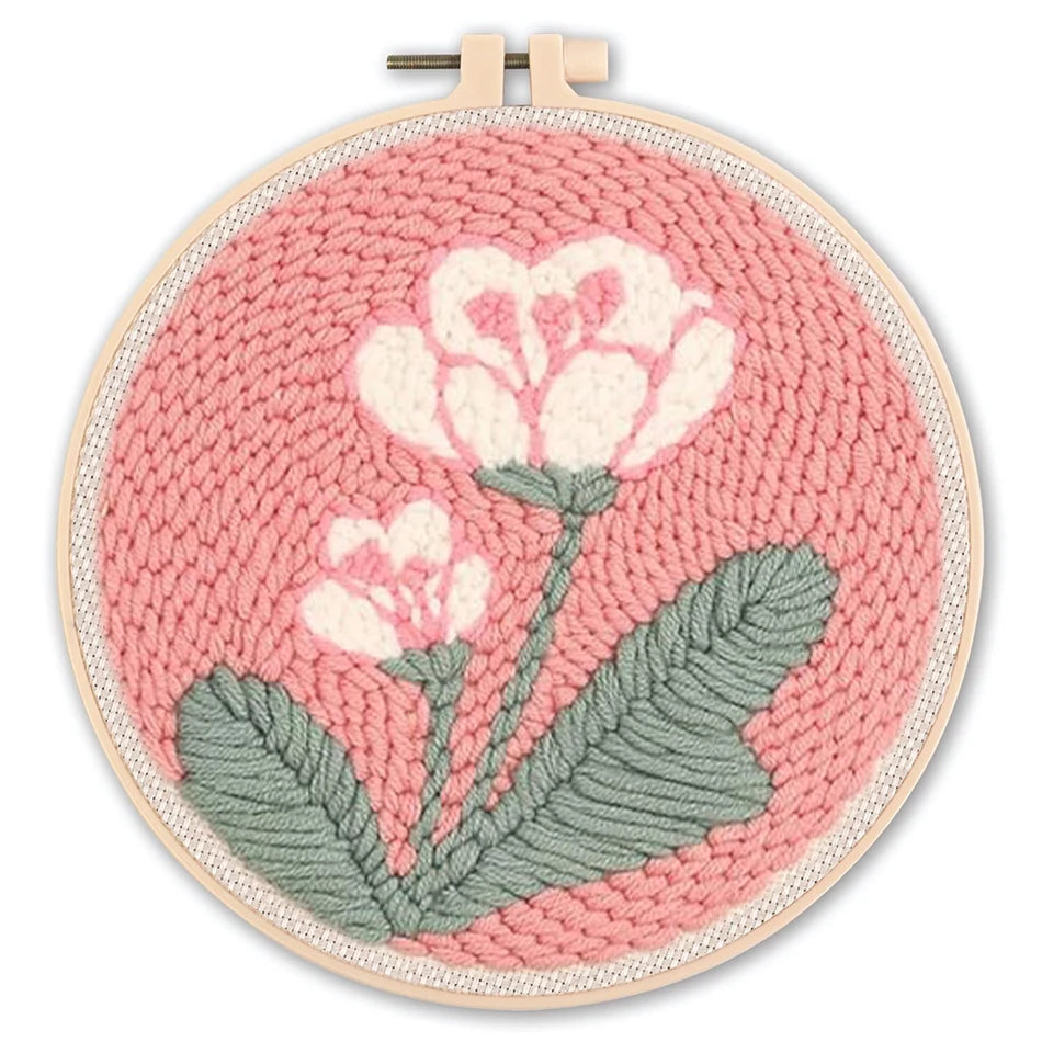 DIY Punch Needle Embroidery Kit – Floral Pattern
