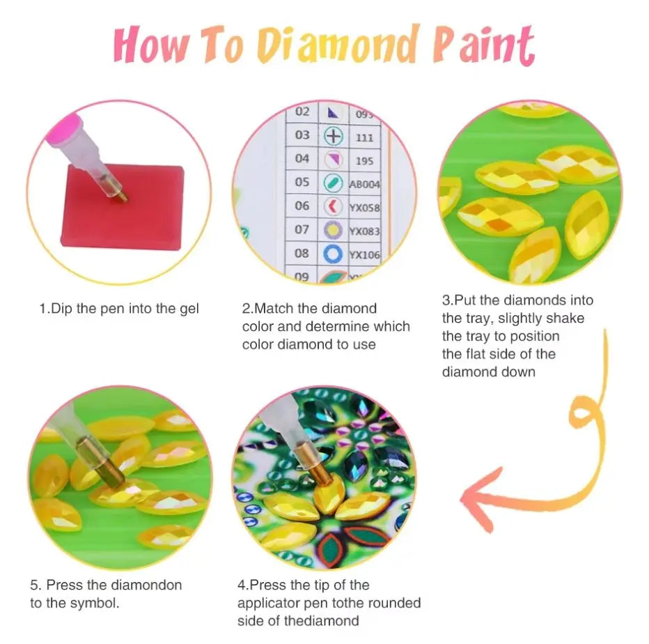 PhotoCustom Diamond Painting Kit Art Adult Painting Kit Crafts Beginner Diamond Art Special Shaped Diamond Painting For Diy Gift