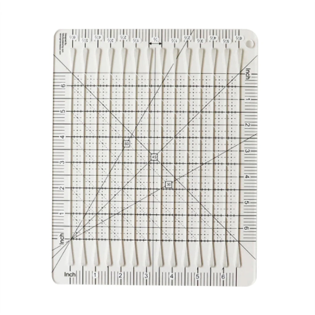 Slotted Quilting Ruler 6/12 Inch Durable Patchwork Ruler Transparent DIY Craft Cutting Ruler Template Fabric Quilting Cutting
