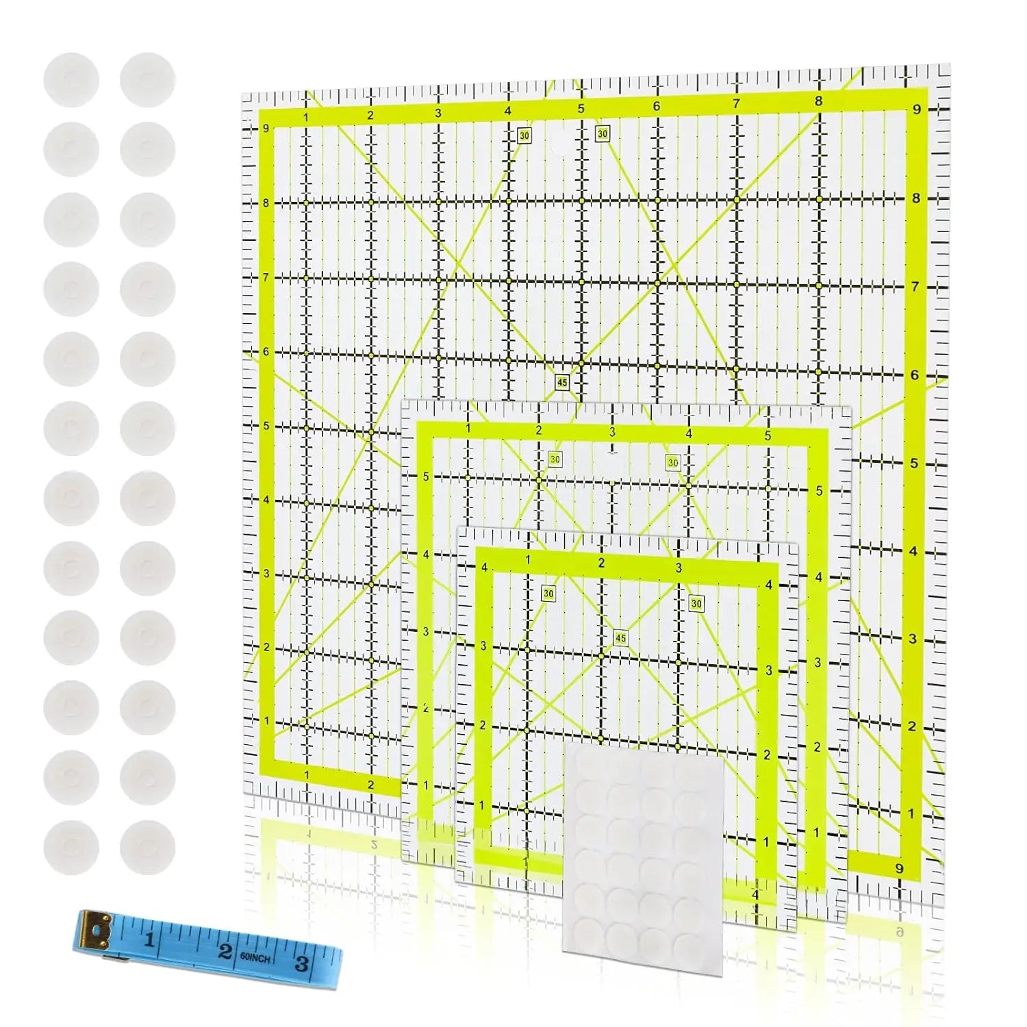 IMAZY Quilting Ruler Templates Fabric Cutting Ruler Acrylic Quilters Rulers Guides Clear Mark for Sewing Tool Accessories