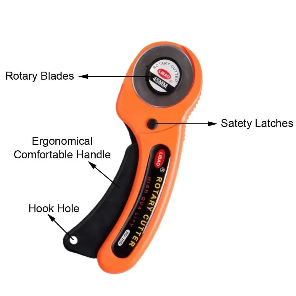 45mm Rotary Cutter – Leather & Fabric Cutting Tool