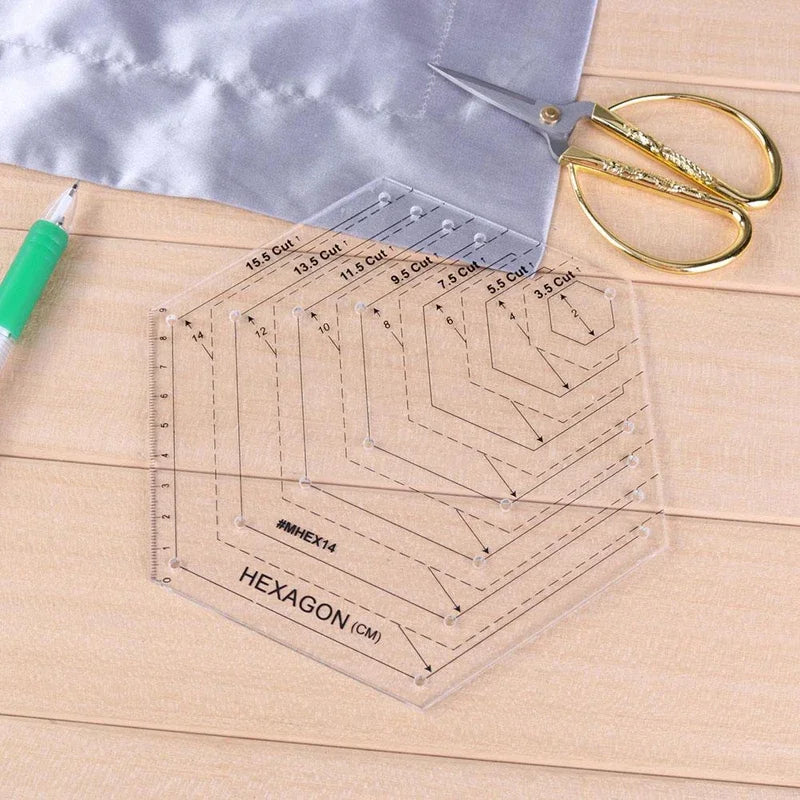Quilting ruler Sewing template patchwork tool Fabric cutting ruler Hand sewing drawing tool
