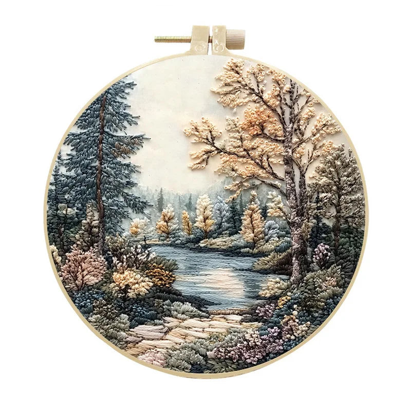 Nature Scenery Embroidery Kit for Beginners