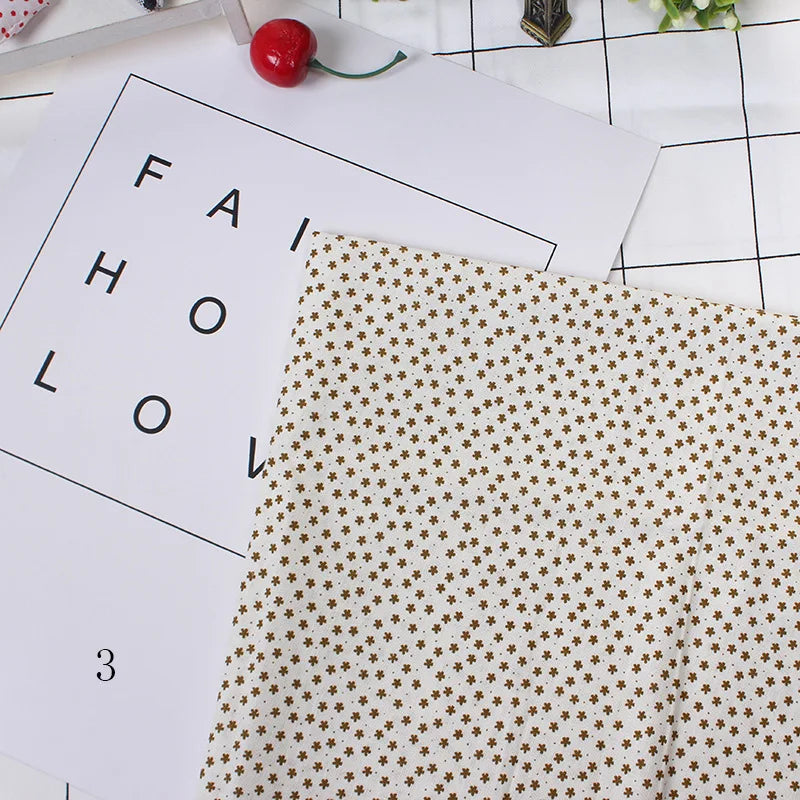 Printed Cotton Fabric for Sewing, Quilting Fabrics for Patchwork, Needlework, DIY Handmade Accessories, 25x25cm