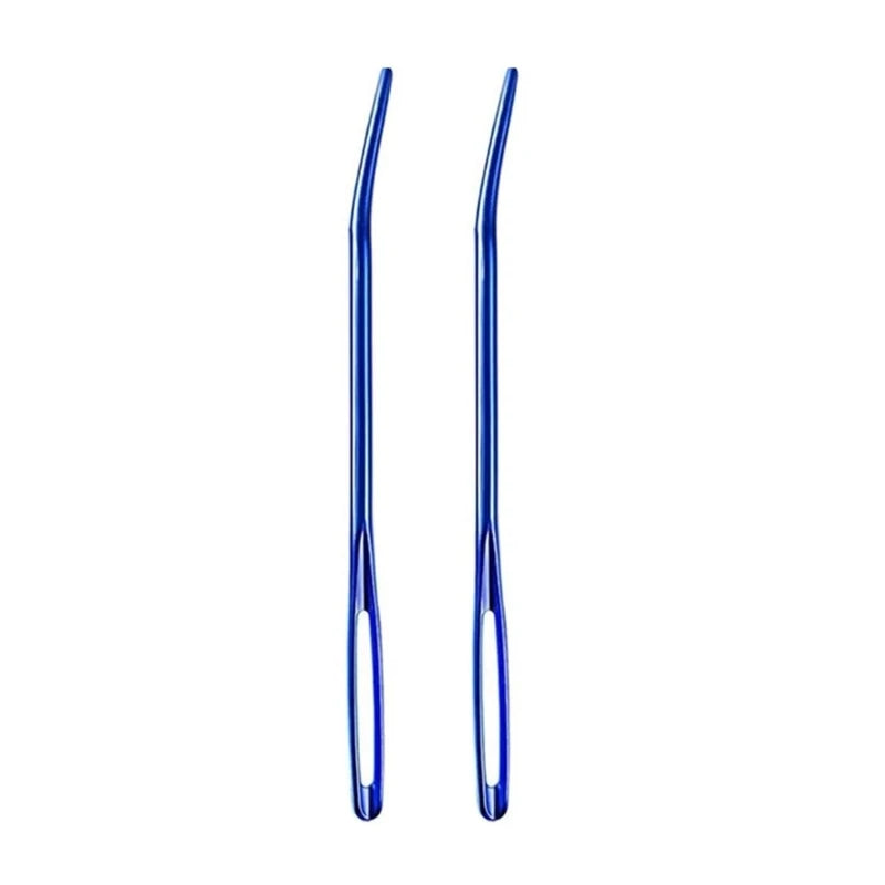 Large Eye Sewing Needle Set with Curved Tip