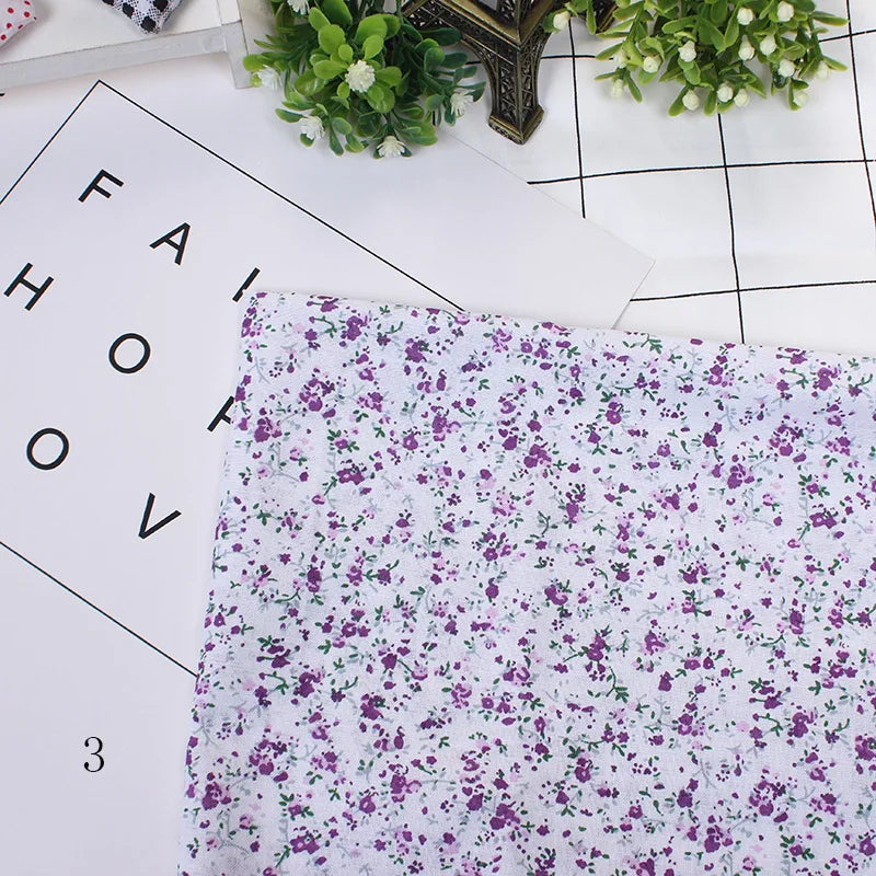 Printed Cotton Fabric for Sewing, Quilting Fabrics for Patchwork, Needlework, DIY Handmade Accessories, 25x25cm