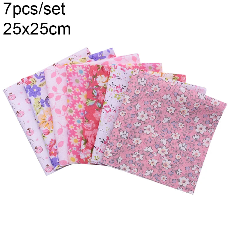 Assorted Floral Printed Cotton Fabric Squares