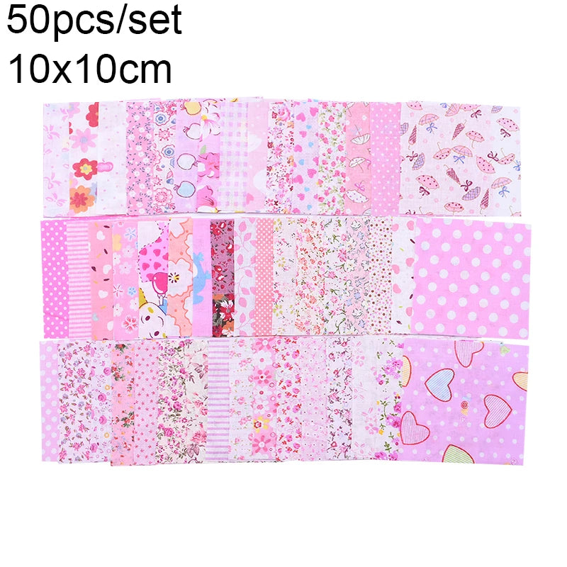 Assorted Floral Printed Cotton Fabric Squares