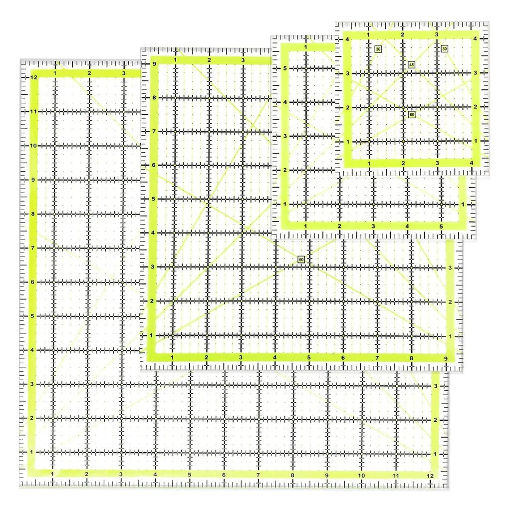 IMAZY Quilting Ruler Templates Fabric Cutting Ruler Acrylic Quilters Rulers Guides Clear Mark for Sewing Tool Accessories