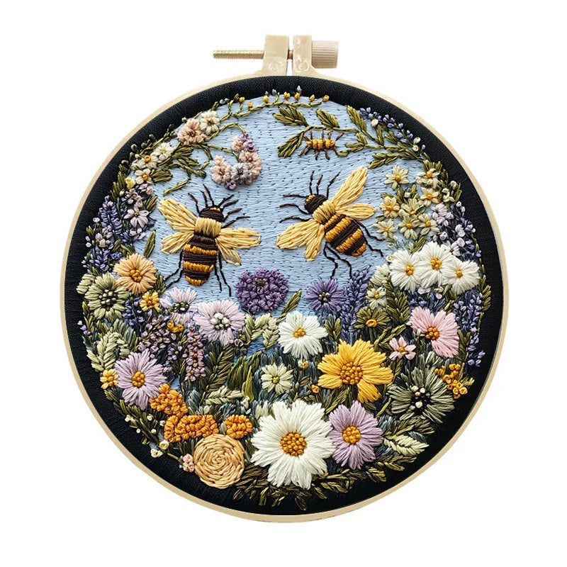 Bee Embroidery Kit for Adults