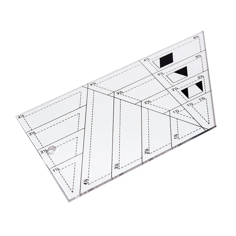 Quilting ruler Sewing template patchwork tool Fabric cutting ruler Hand sewing drawing tool