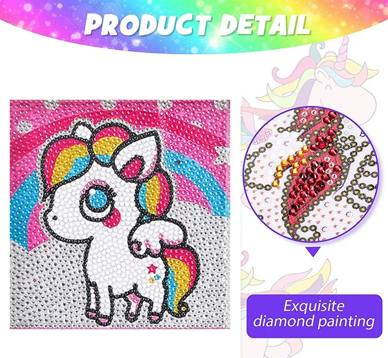 DIY Diamond Art Dots Painting Kits for Kids Animal Art Crafts Kids Girls Boys 5D Diamond Gem Paint by Number Birthday Gifts Toys