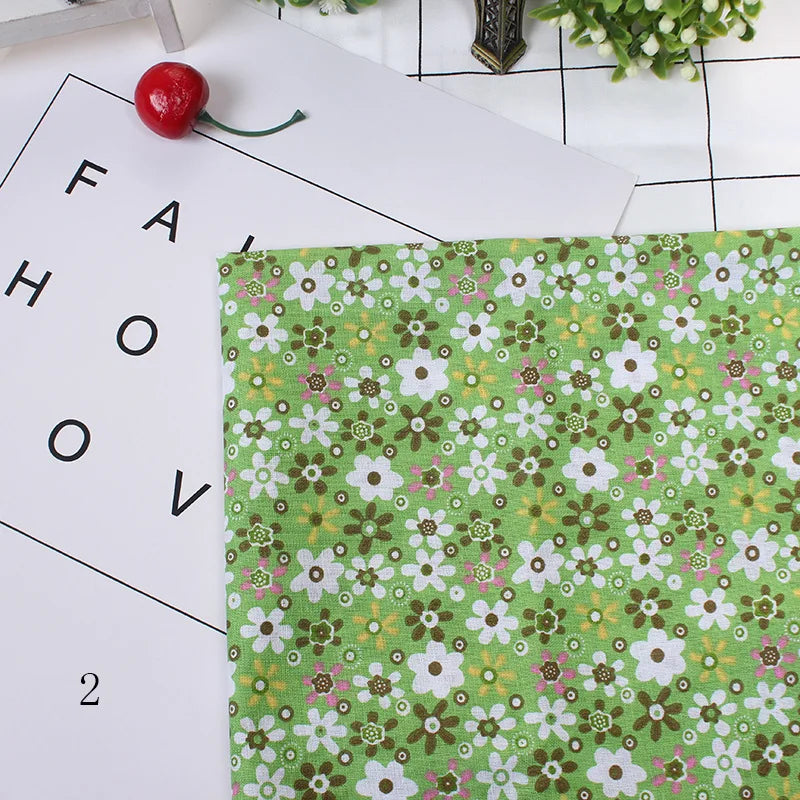 Printed Cotton Fabric for Sewing, Quilting Fabrics for Patchwork, Needlework, DIY Handmade Accessories, 25x25cm