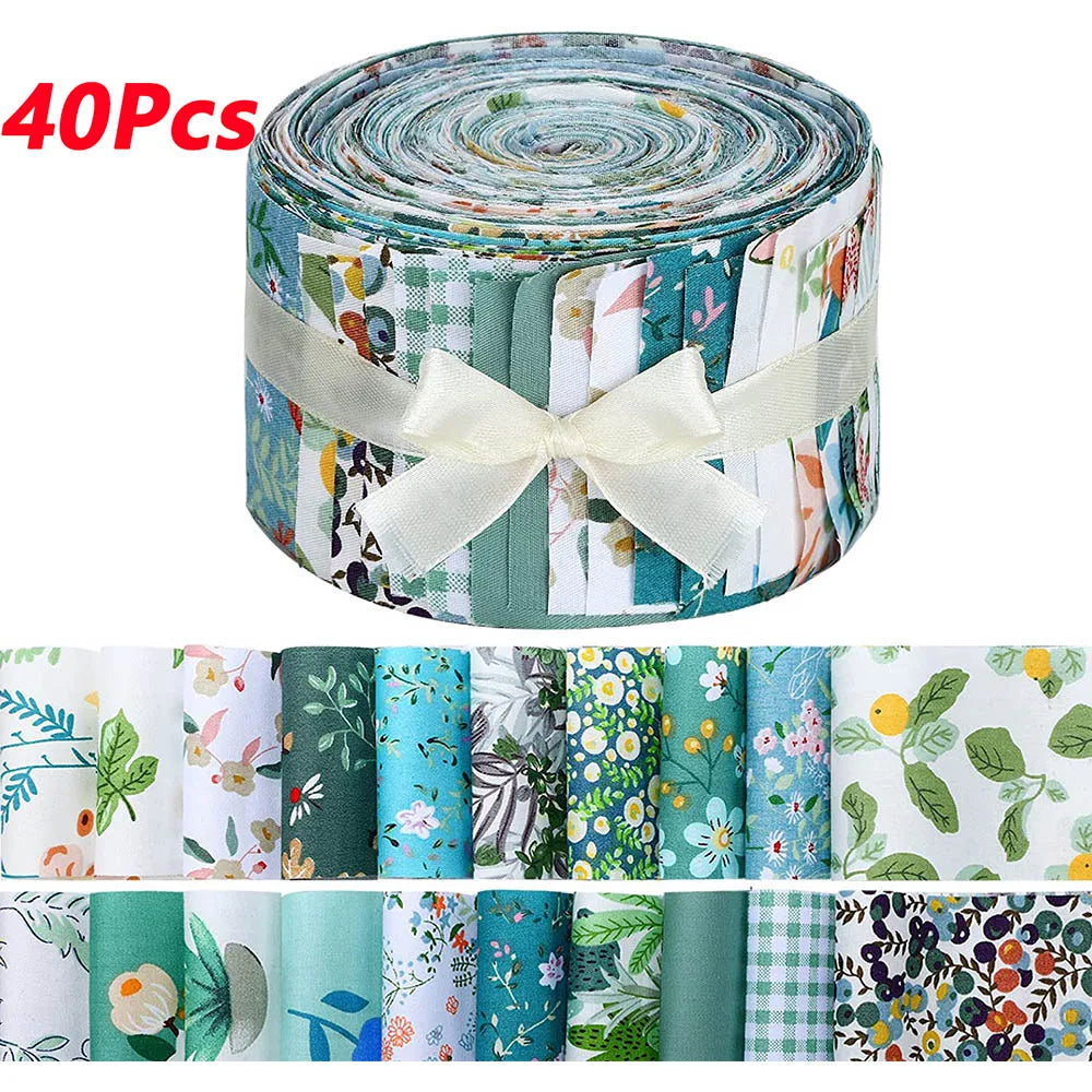 40Pcs Cotton Craft Fabric Cloths Sewing Scrapbook Artcraft Fabric Textile Patchwork Handicraft Quilting Needlework Handmade DIY
