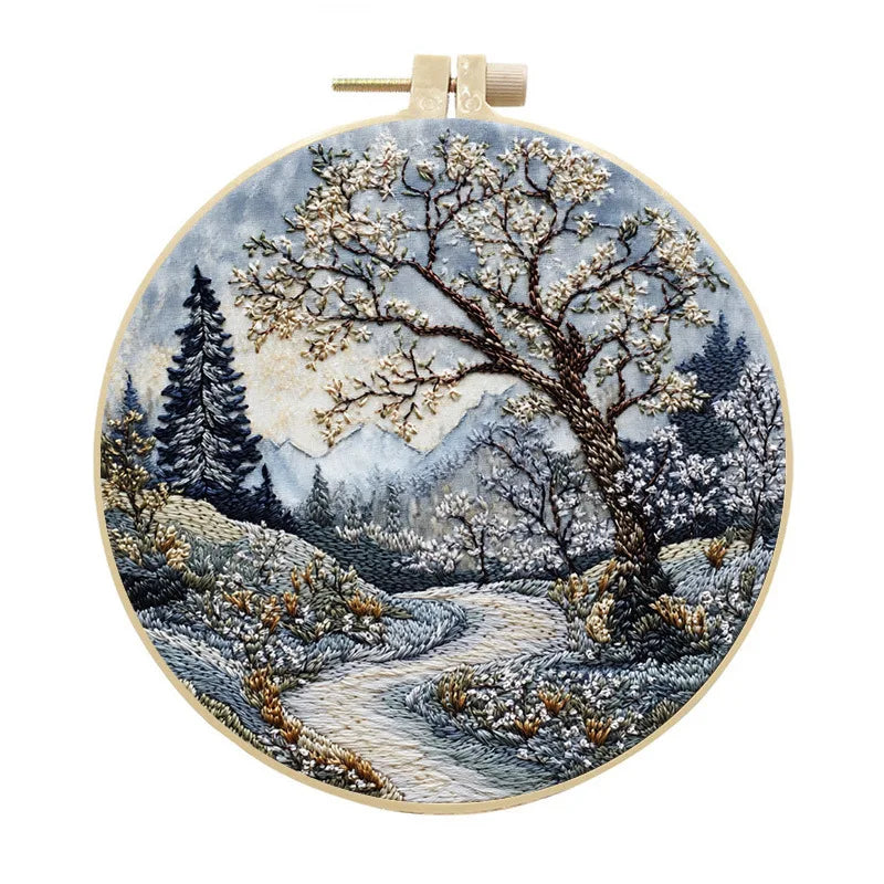 Nature Scenery Embroidery Kit for Beginners