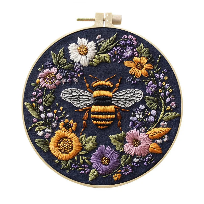 Bee Embroidery Kit for Adults