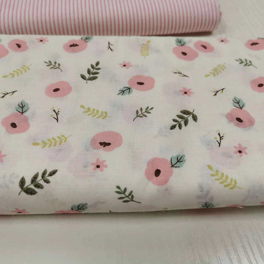 6pcs 25/50cm DIY Floral Cotton Cloth Pre-Cut  Sewing Fabric Handmade Floral Cloth Sewing Patchwork Bundle DIY