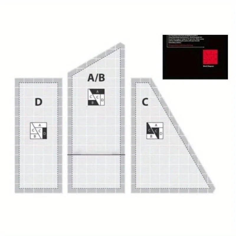 3/4/5pcs Quilting Rulers And Templates, Creative Quilting Cutting Template Quilt Templates Acrylic For Cutting Patterns, Quilt R